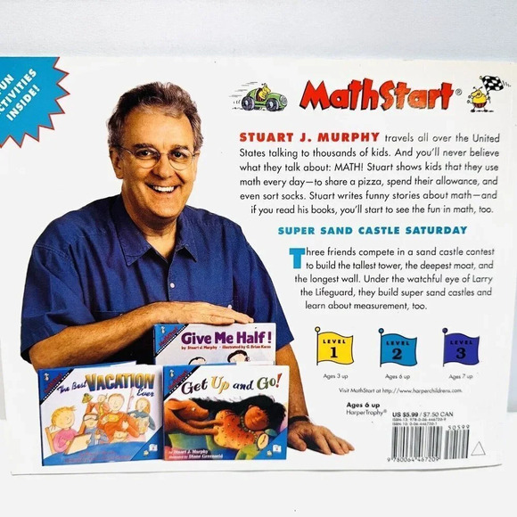 SUPER SAND CASTLE SATURDAY #27 Book MathStart Measuring Level 2 Stuart J. Murphy - Picture 2 of 2